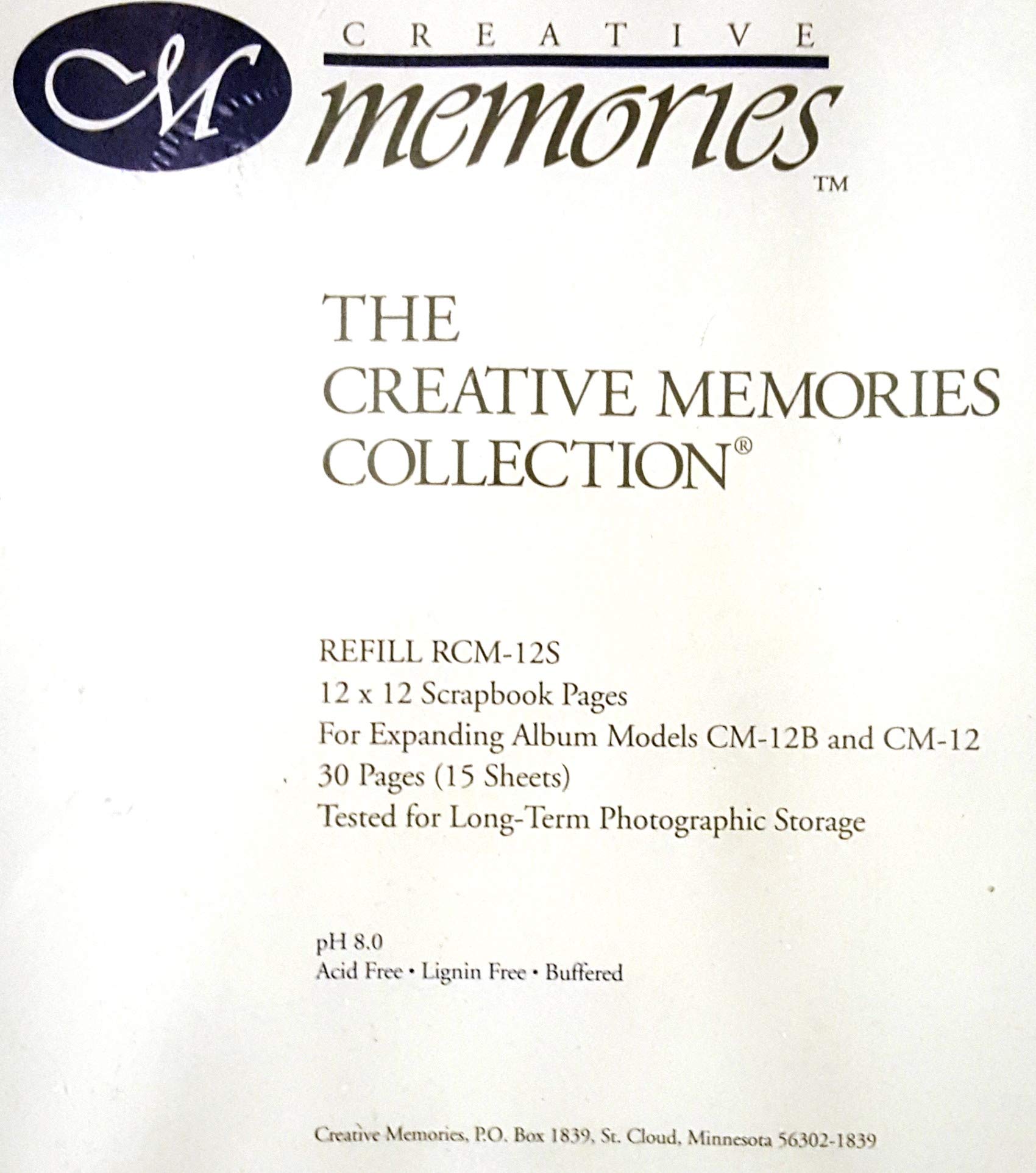 Amazon.com: Creative Memories 12 x 12 Scrapbook Pages Refill RCM-12S